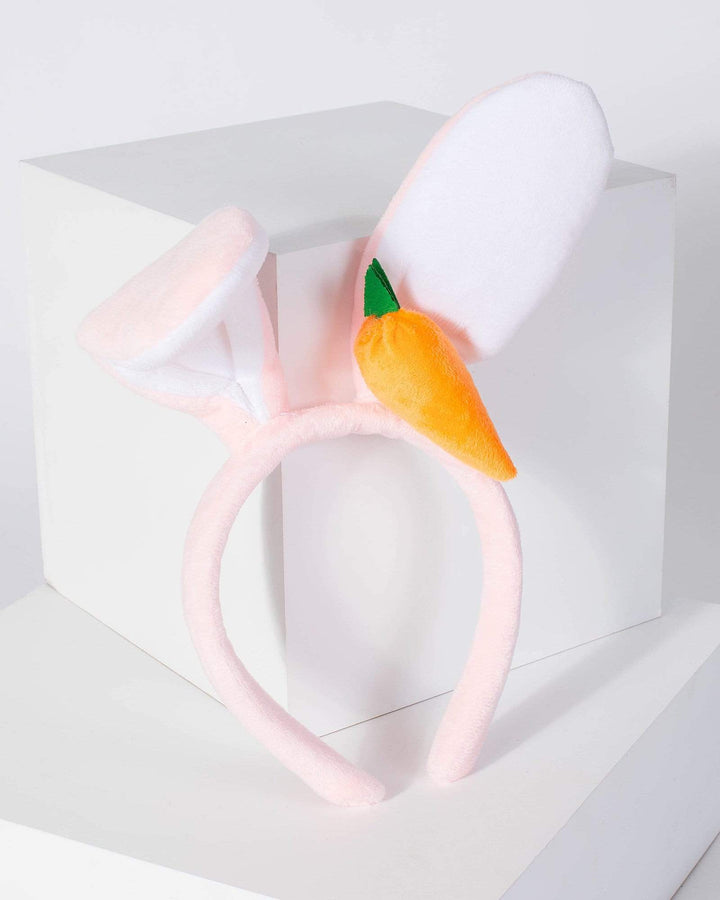 Pink Bunny Ears Carrot Headband | Accessories