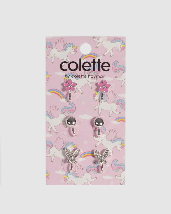 Pink Butterfly Clip On Earrings | Earrings