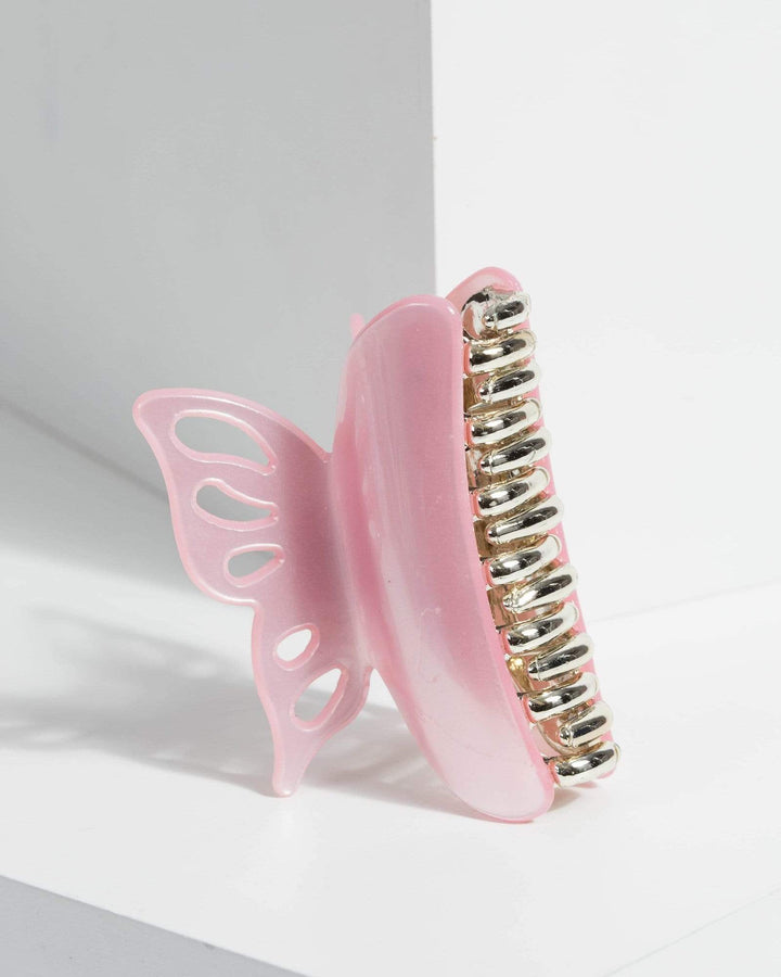 Pink Butterfly Hair Claw | Hair Accessories
