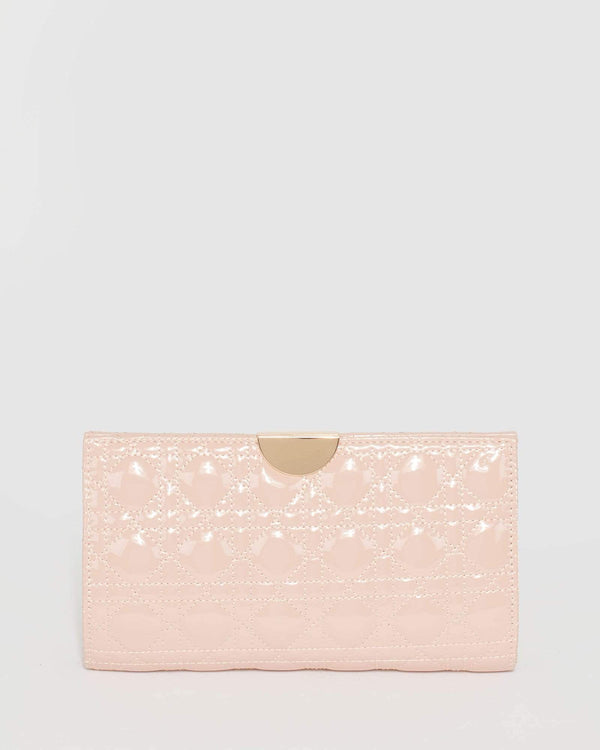 Pink Carlie Quilt Clutch Bag | Clutch Bags