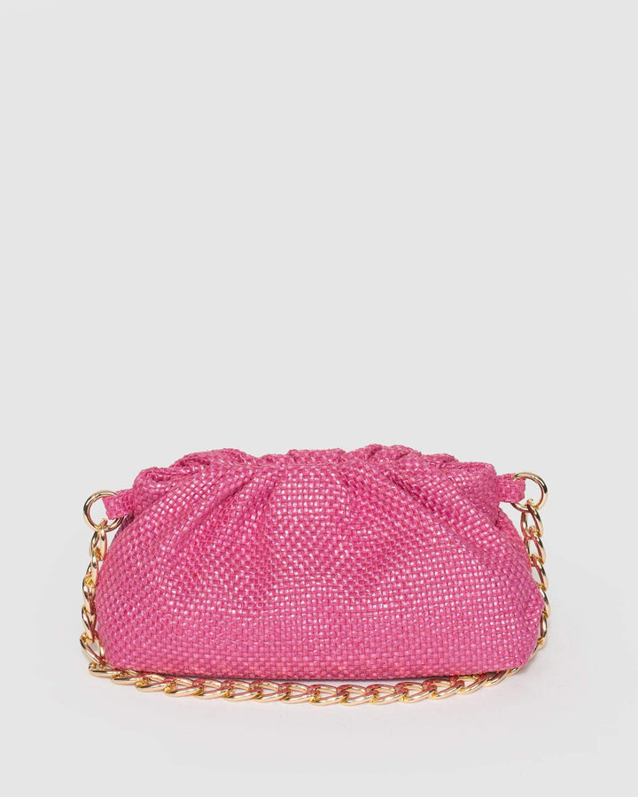 Colette by Colette Hayman Pink Claire Weave Shoulder Bag