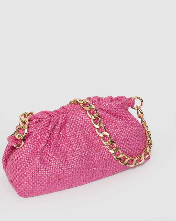 Colette by Colette Hayman Pink Claire Weave Shoulder Bag