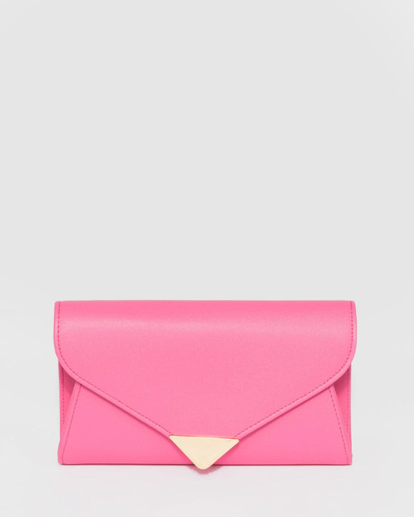 Colette by Colette Hayman Pink Clare Metal Tip Clutch