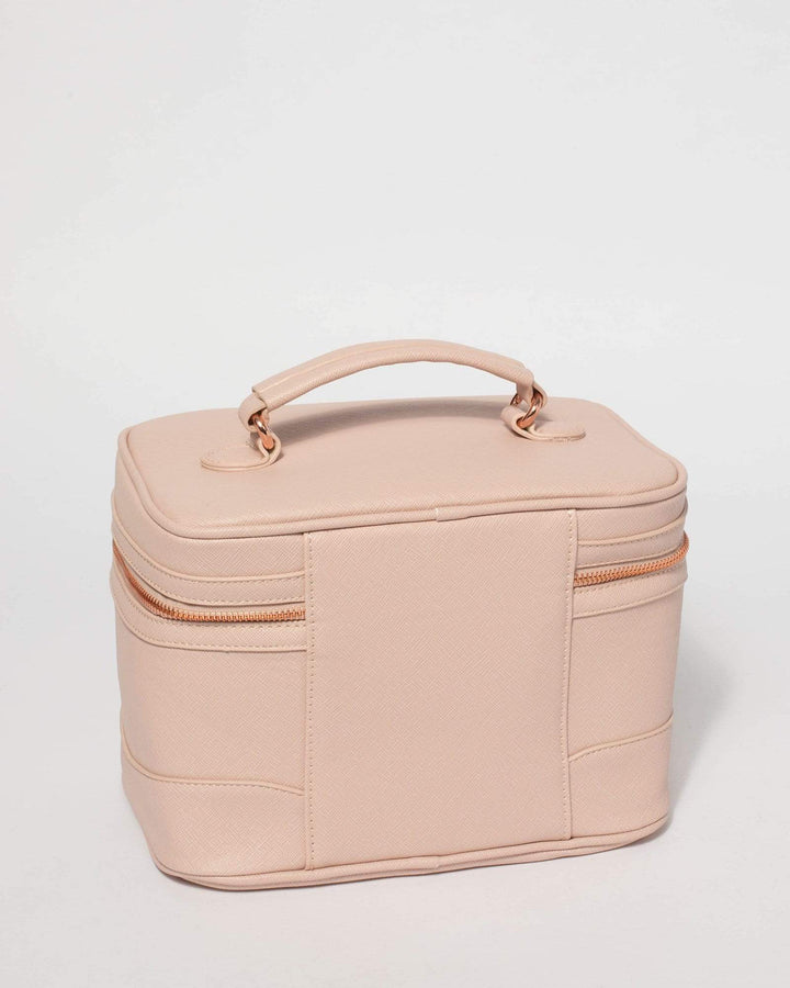 Pink Cosmetic Case Pack With Rose Gold Hardware | Cosmetic Cases