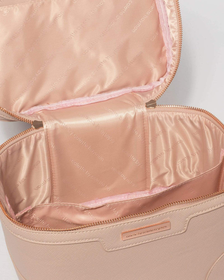 Pink Cosmetic Case Pack With Rose Gold Hardware | Cosmetic Cases
