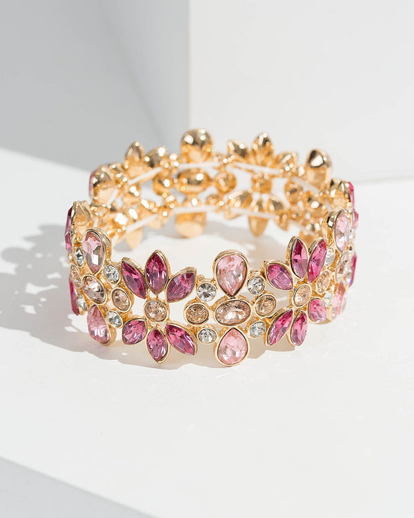 Colette by Colette Hayman Pink Crystal Flower Bracelet Bracelet