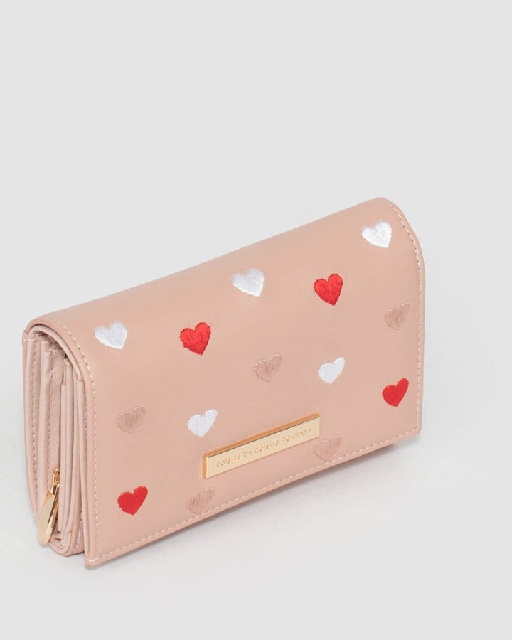 Colette by Colette Hayman Pink Dana Heart Multi Pocket Wallet