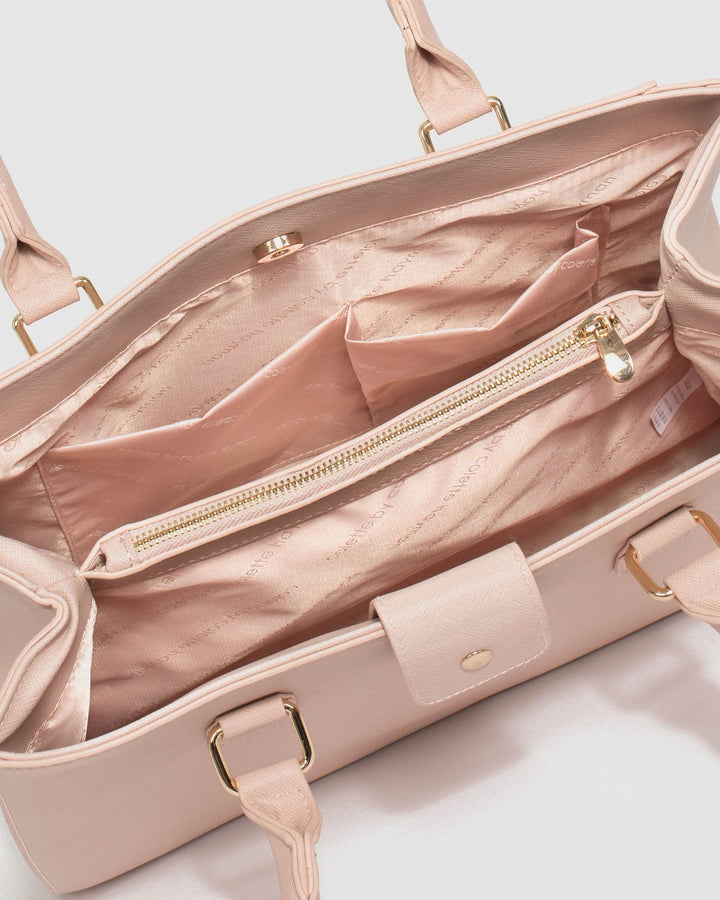 Pink Demi Tassel Tote Bag | Tote Bags