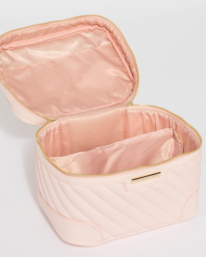 Colette by Colette Hayman Pink Diag Quilt Cosmetic Case