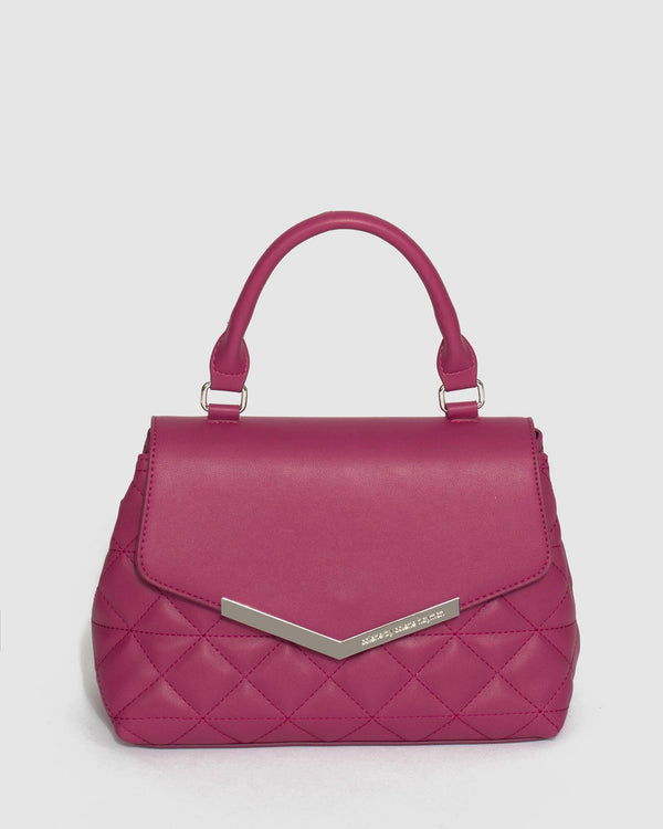 Pink Fiala Top Handle Bag | Tote Bags