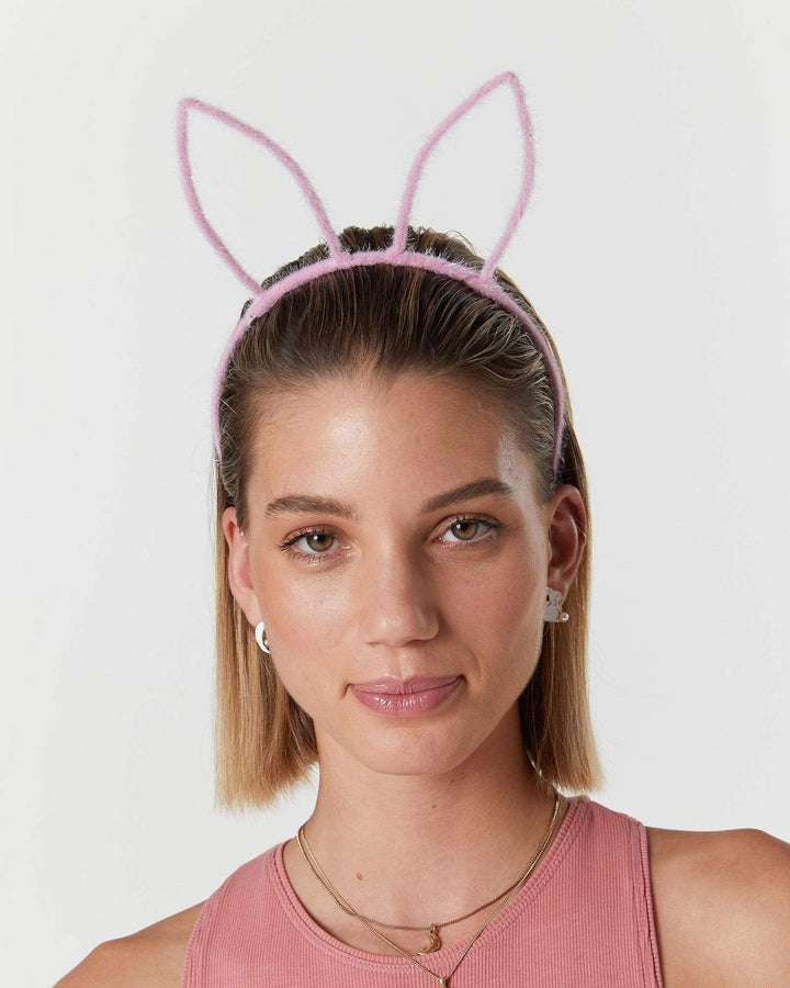 Pink Fine Bunny Ears Headband | Accessories