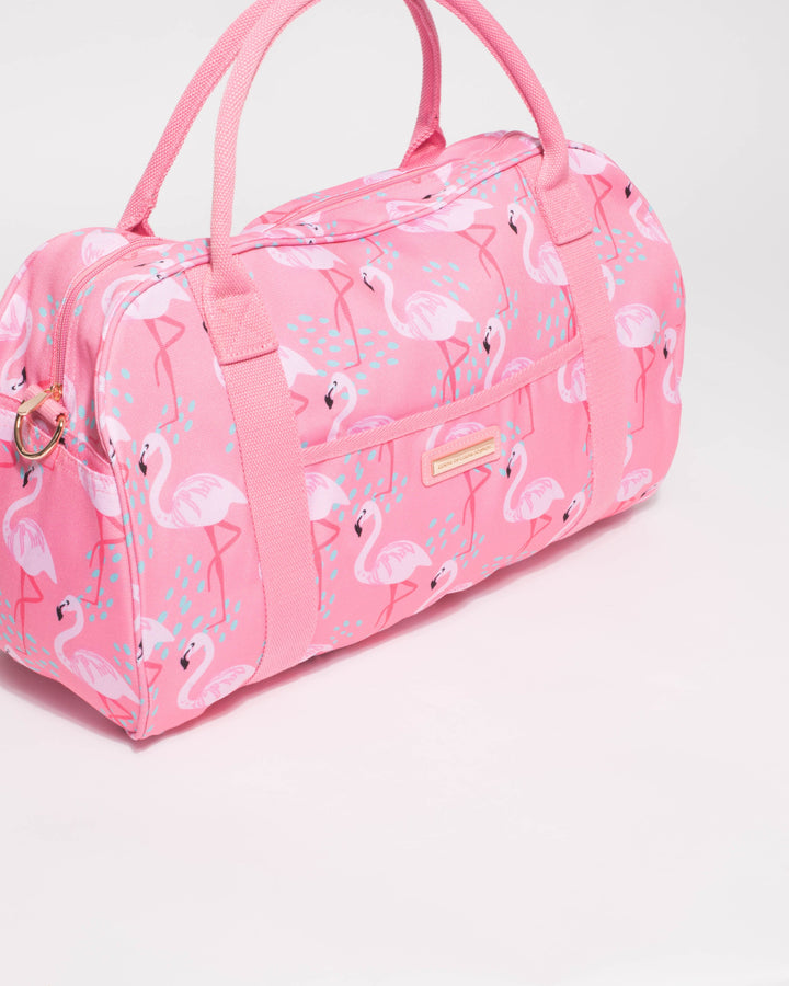 Colette by Colette Hayman Pink Flamingo Folded Canvas Weekender Bag