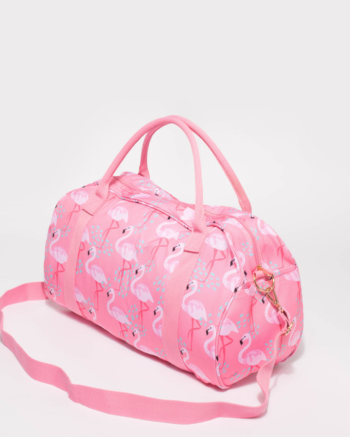 Colette by Colette Hayman Pink Flamingo Folded Canvas Weekender Bag