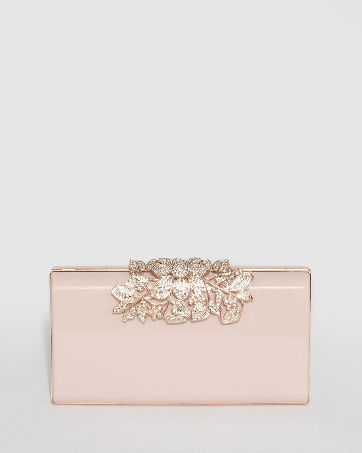 Pink Floral Clip Clutch Bag | Clutch Bags