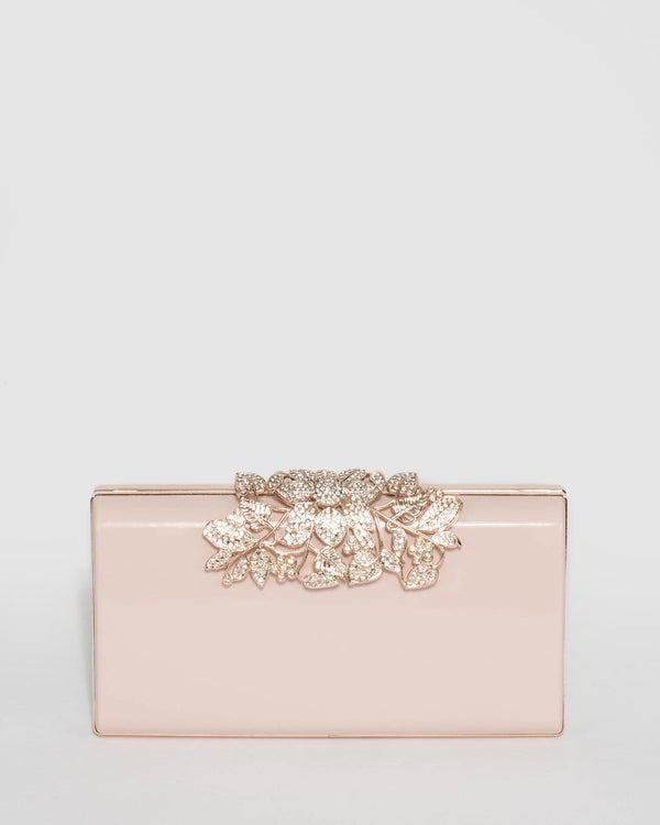 Pink Floral Clip Clutch Bag | Clutch Bags