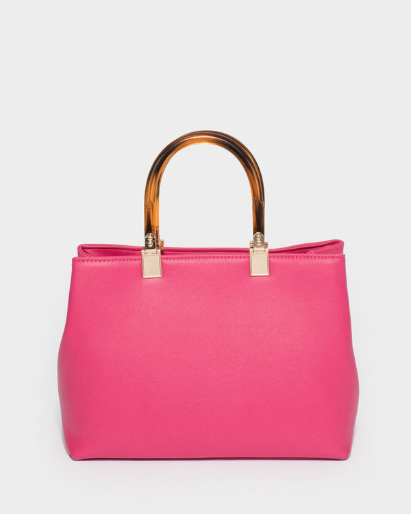 Colette by Colette Hayman Pink Florence Acrylic Handle Tote Bag