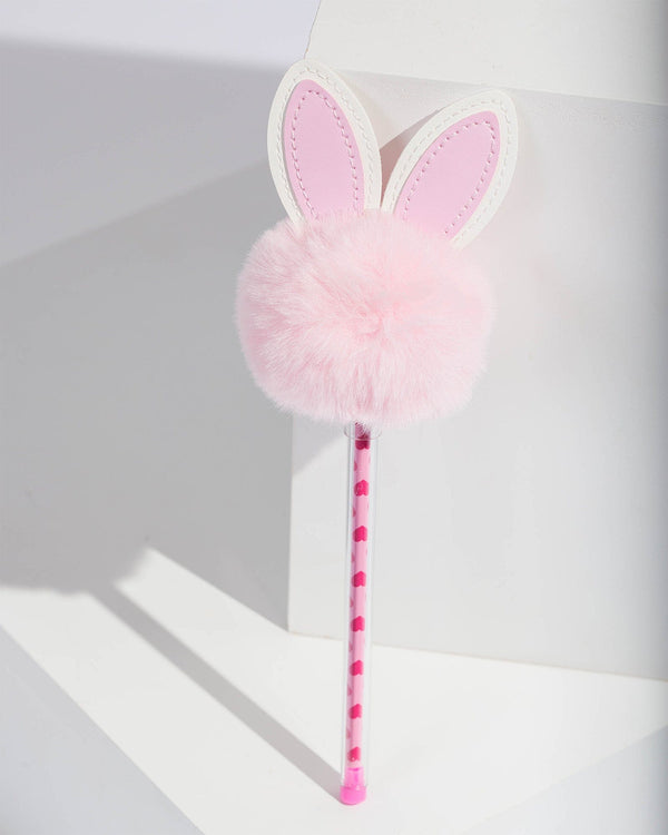 Colette by Colette Hayman Pink Fluffy Bunny Face Pen