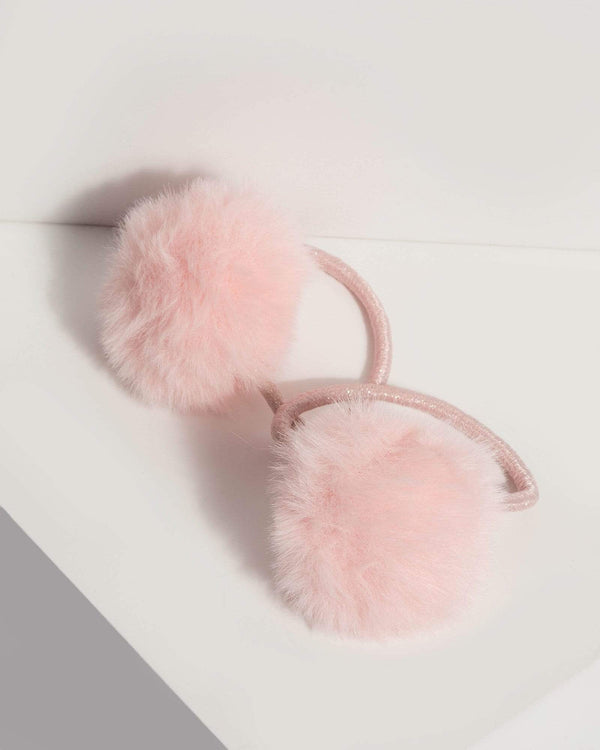 Pink Fluffy Hair Ties | Hair Accessories