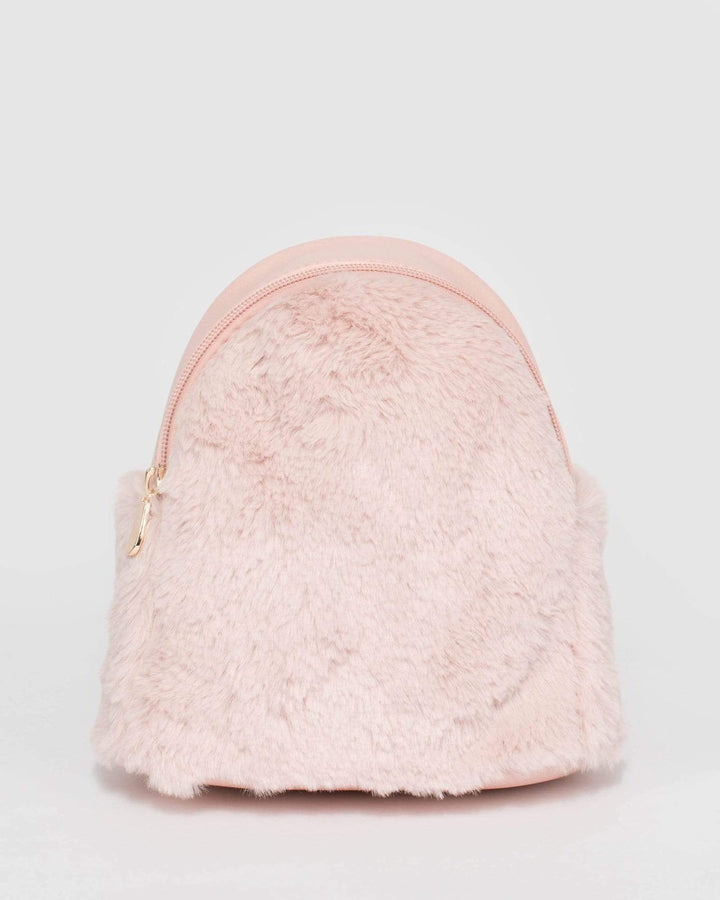 Pink Fluffy Mini Backpack | Backpacks
