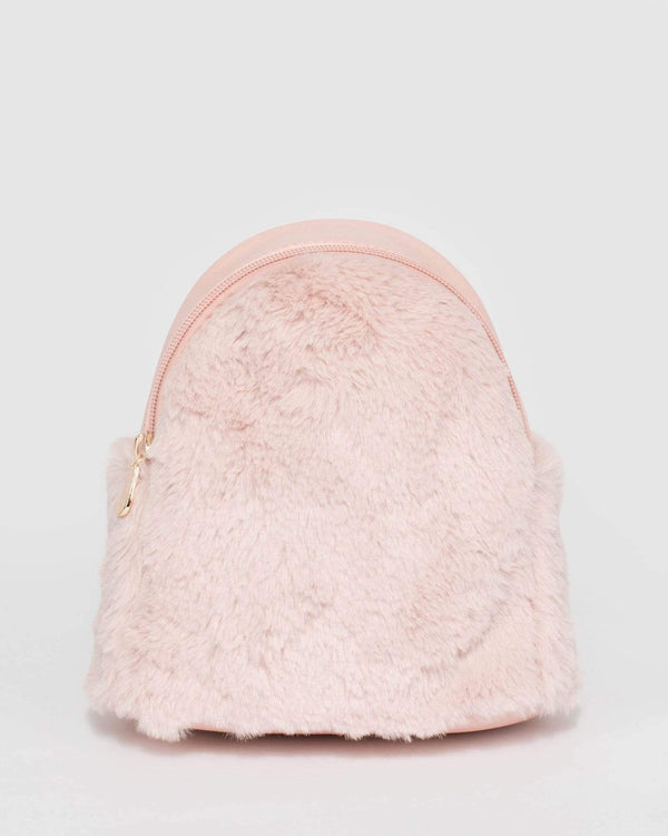 Pink Fluffy Mini Backpack | Backpacks
