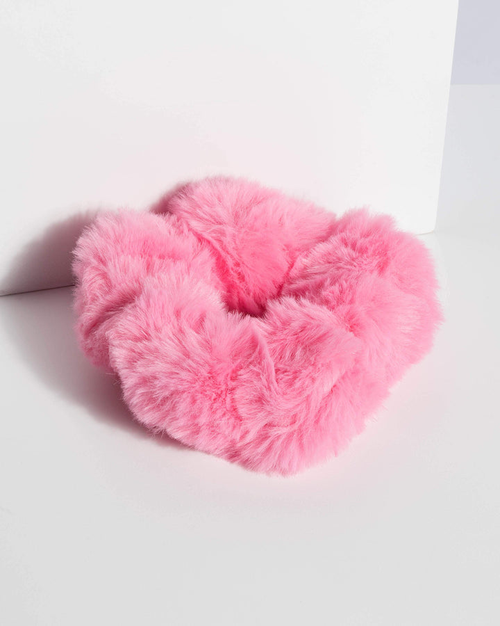 Pink Fluffy Scruchie | Hair Accessories