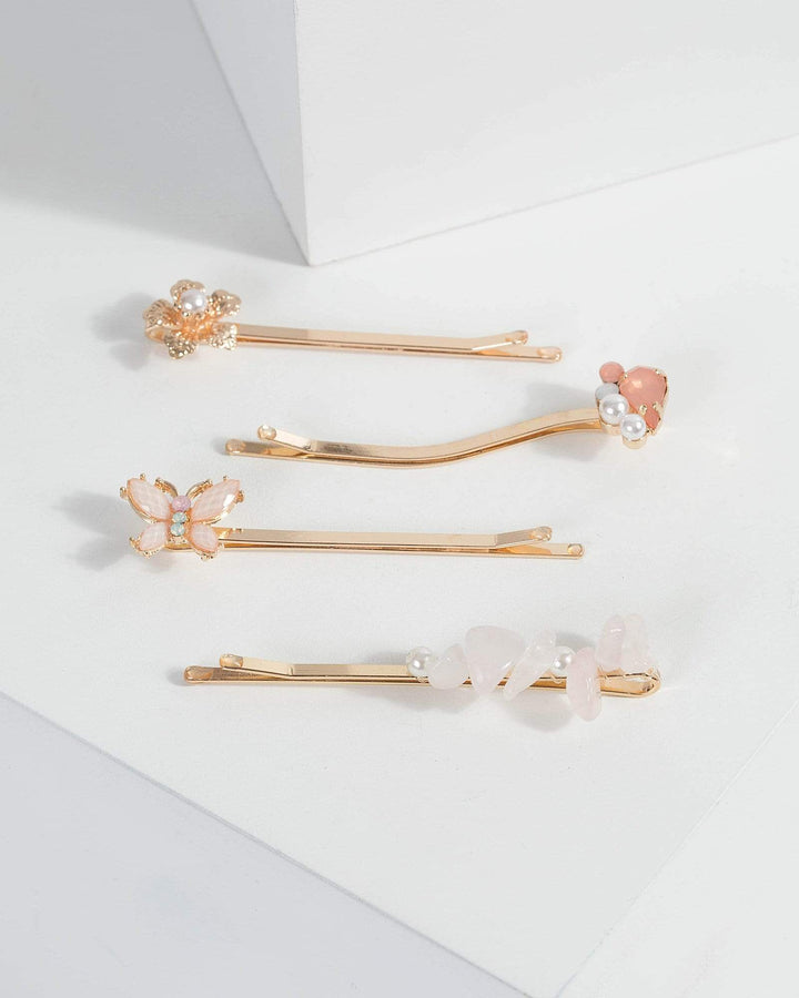 Pink Garden Hair Pins | Accessories
