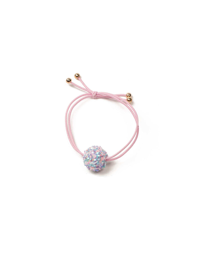 Colette by Colette Hayman Pink Glitter Ball Hair Tie