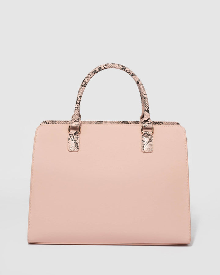 Pink Gracie Quilt Lock Tote Bag | Tote Bags