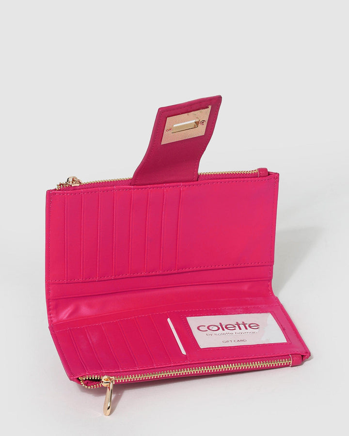 Pink Greta Lock Wallet | Wallets