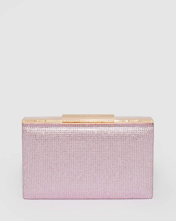 Colette by Colette Hayman Pink Jaimi Crystal Clutch Bag