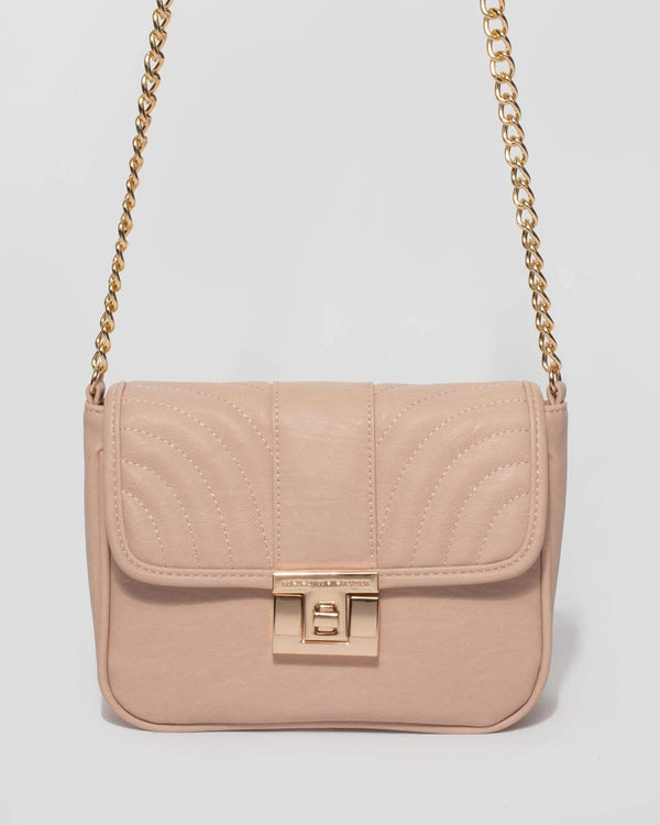 Pink Jasmina Quilted Crossbody Bag | Crossbody Bags