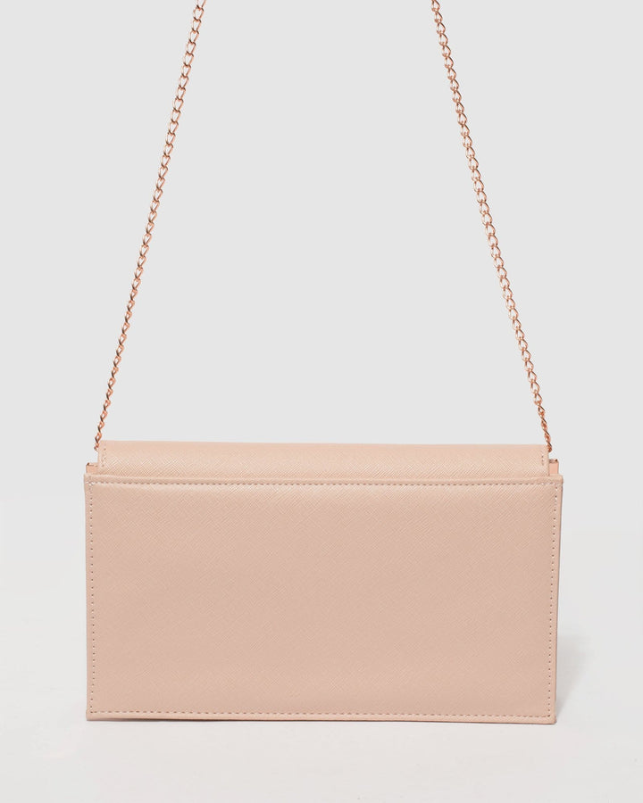 Pink Jessie Diag Bar Clutch Bag | Clutch Bags
