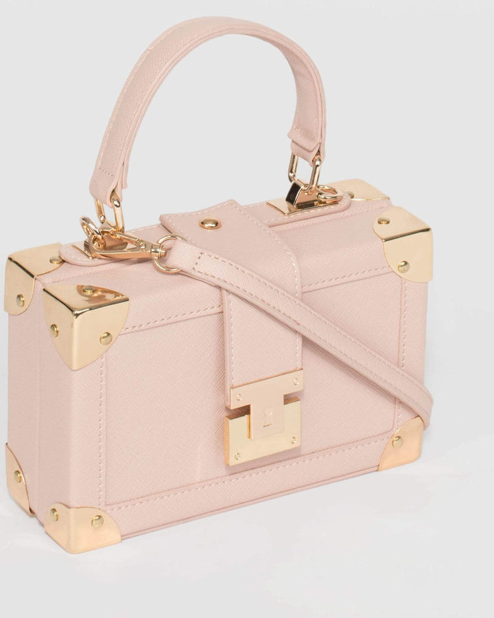 Pink Kendall Panel Trunk Bag | Clutch Bags