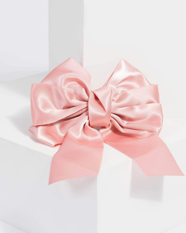Pink Large Bow Hair Clip | Hair Accessories