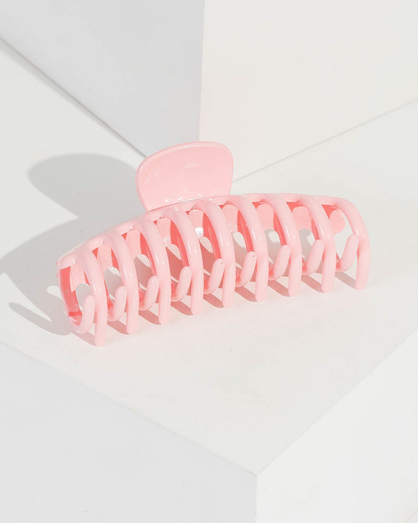 Pink Large Matte Claw Clip | Hair Accessories