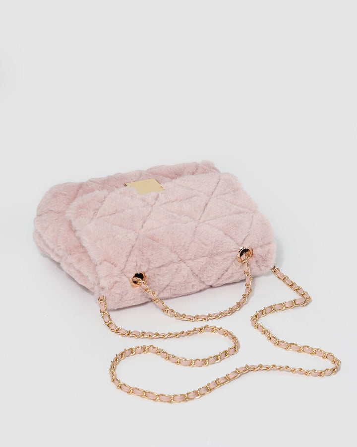 Pink Lianna Fur Bag | Crossbody Bags