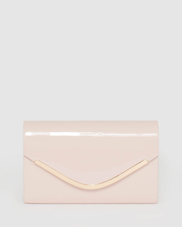 Pink Lila Curve Clutch Bag | Clutch Bags