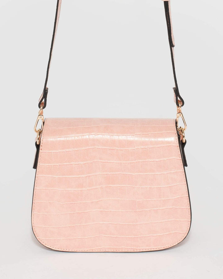 Pink Lindsay Buckle Crossbody Bag | Crossbody Bags