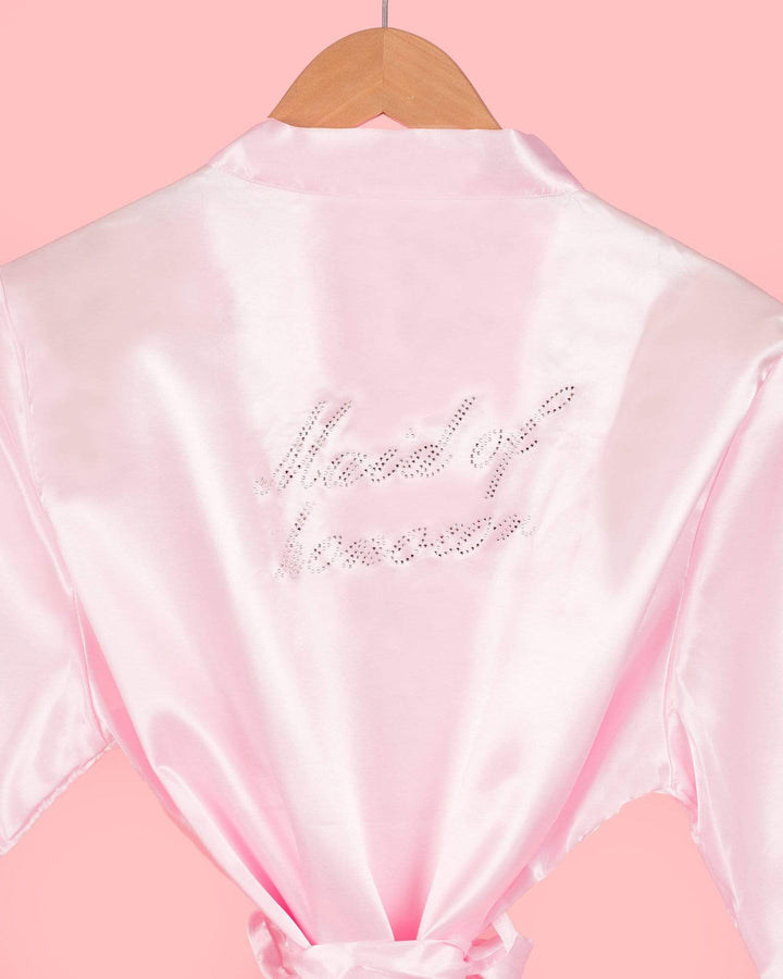 Pink Maid Of Honour Bridal Robe | Accessories