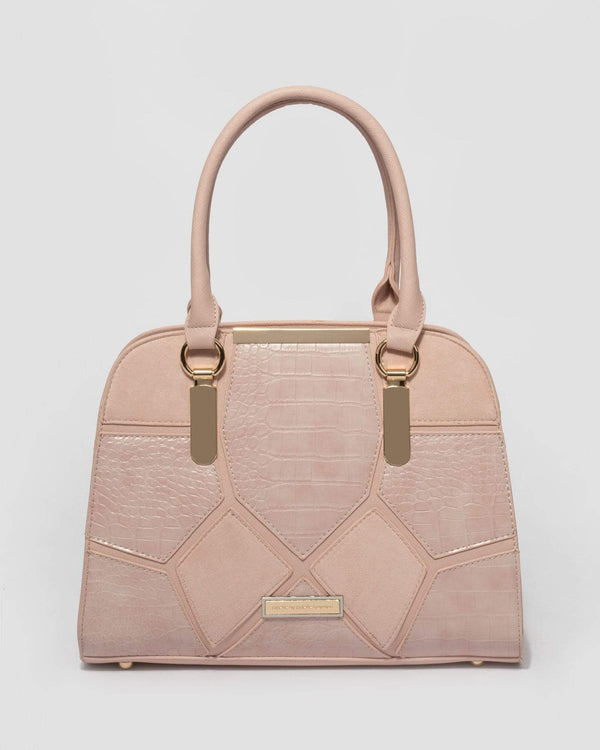 Pink Maisie Panel Tote Bag | Tote Bags