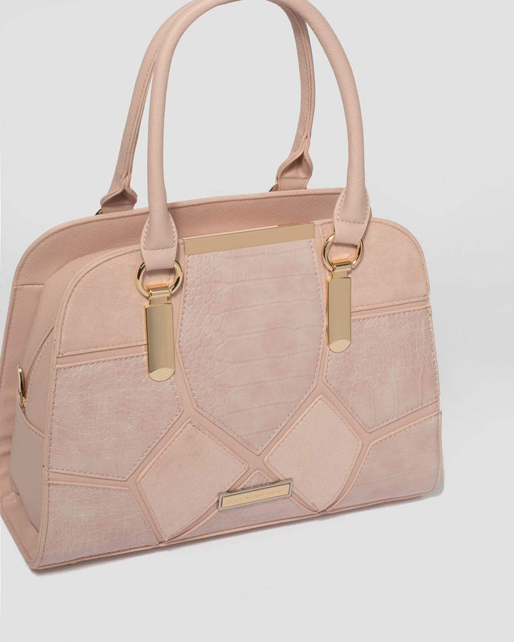 Pink Maisie Panel Tote Bag | Tote Bags