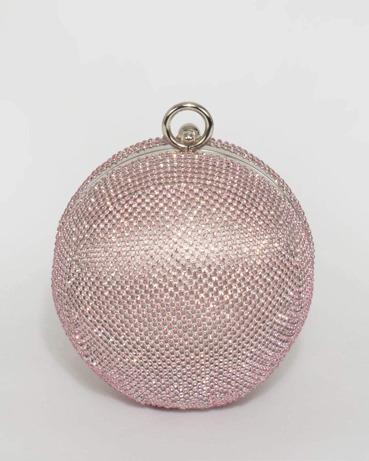Pink Miley Round Clutch Bag | Clutch Bags