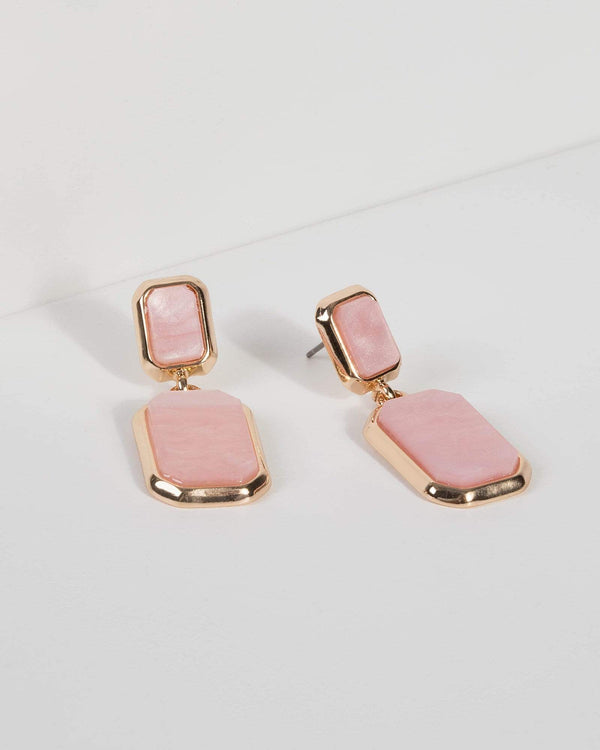 Pink Mini Acrylic Drop Earrings | Earrings