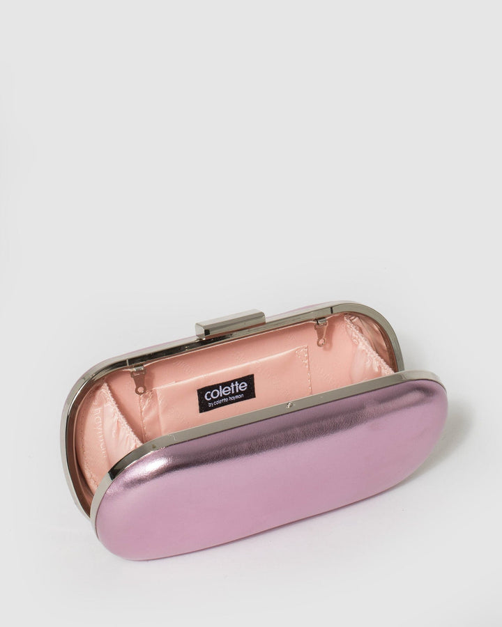 Colette by Colette Hayman Pink Monika Hardcase Clutch Bag