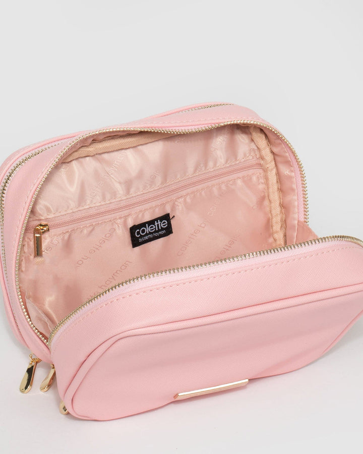 Colette by Colette Hayman Pink Multi Compartment Cosmetic Case