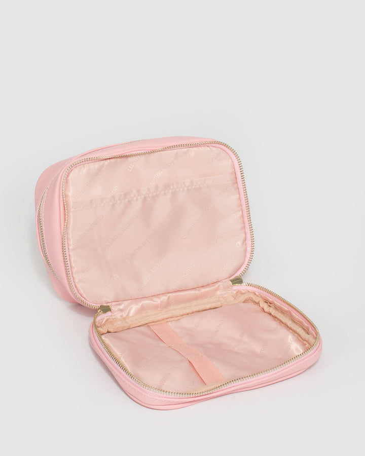 Colette by Colette Hayman Pink Multi Compartment Cosmetic Case
