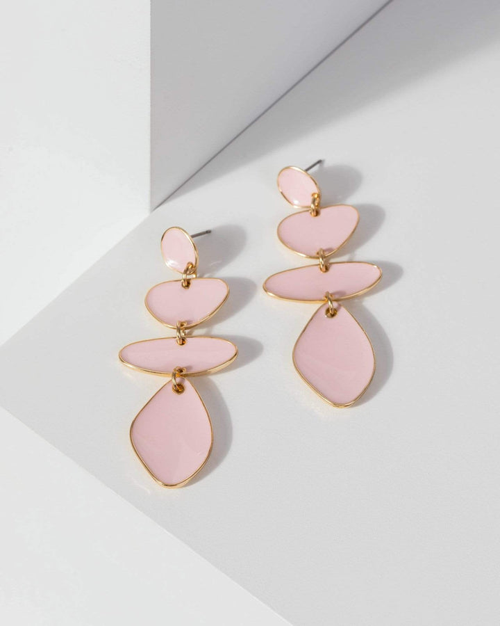 Pink Multi Shape Drop Earrings | Earrings
