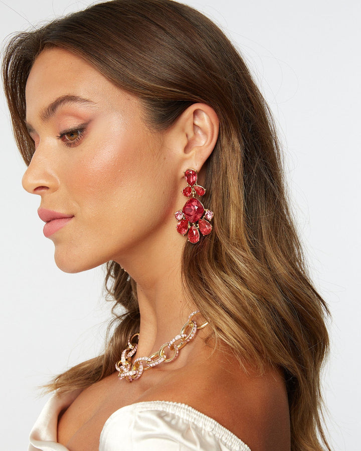 Colette by Colette Hayman Pink Multi Teardrop Crystal Drop Earrings
