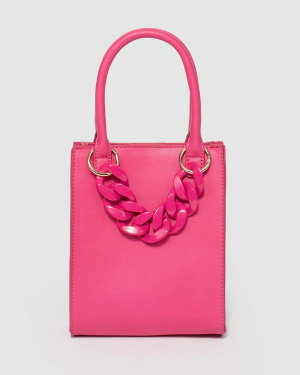 Colette by Colette Hayman Pink Octavia Chain Tote Bag