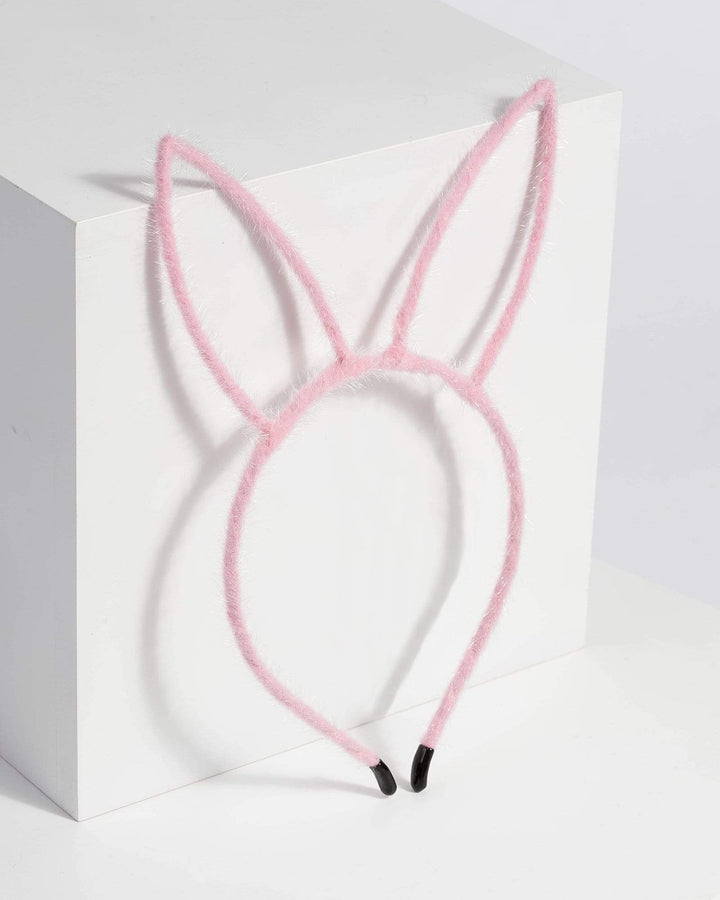 Pink Outlined Bunny Ears Headband | Hair Accessories